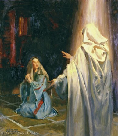 ANGEL GABRIEL VISITS MARY OF NAZARETH